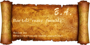 Bartánusz Amadé névjegykártya